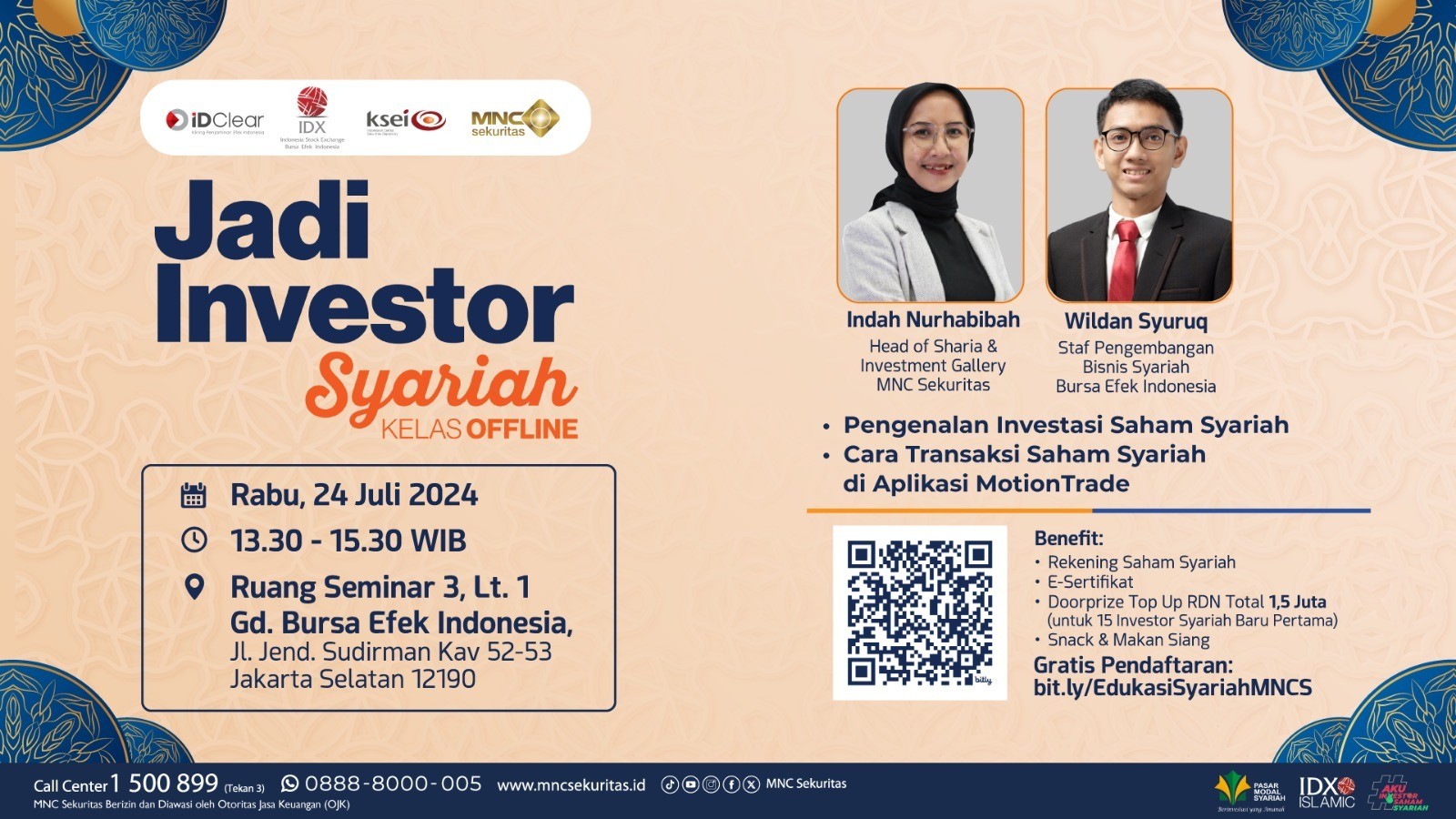 Ayo Daftar Kelas Offline Jadi Investor Syariah bersama BEI dan MNC Sekuritas. (Foto: MNC Media)