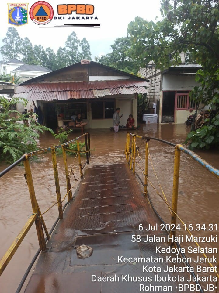 Jakarta Dan Sekitarnya Diguyur Hujan Deras, Sejumlah Wilayah Banjir. (Foto: BPBD DKI Jakarta)
