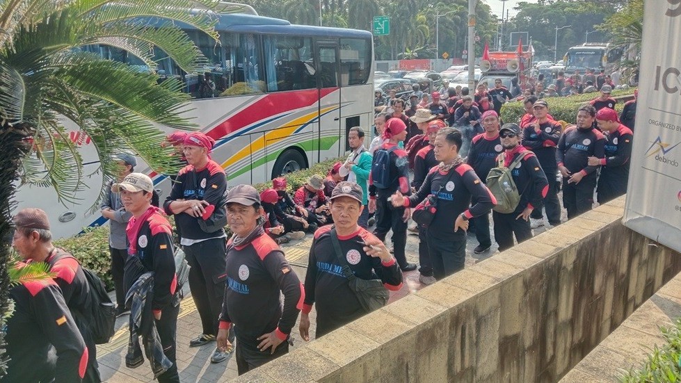 Buruh Sebut Lima dari Enam Perusahaan Tekstil di Jakarta Sudah Gulung Tikar. (Foto M Farhan/MPI)