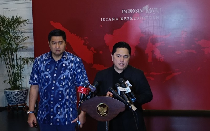 Ketua Umum PSSI Erick Thohir menghadap Presiden Joko Widodo (MNC Media)