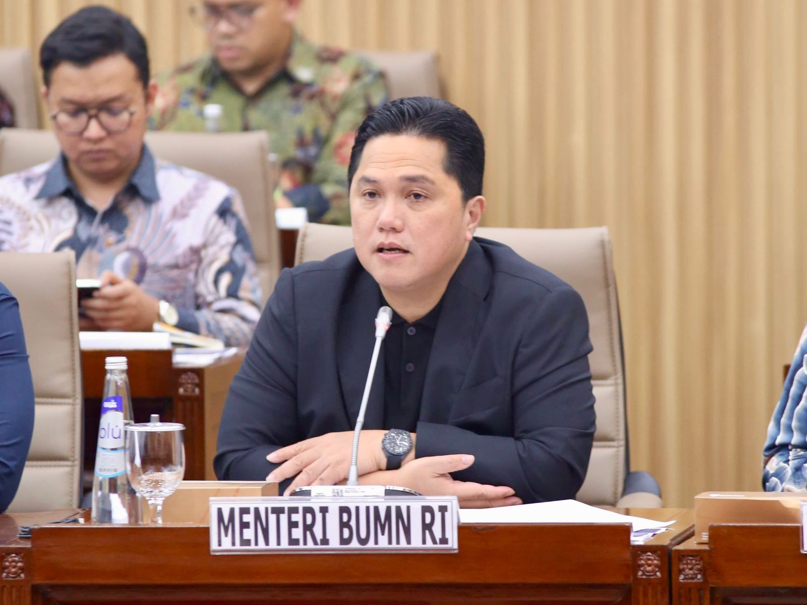 Bahas RUU BUMN, Erick Thohir Sampaikan Daftar Inventarisasi Masalah ke DPR (foto mnc media)