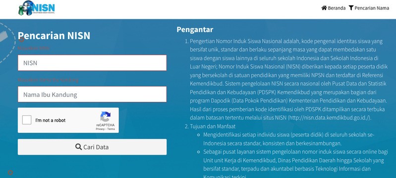 Cara Cek NISN Online, Mudah Cukup dengan Nama Siswa. (Foto: MNC Media)