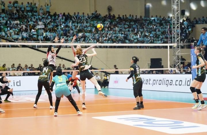 Menang Mudah 3-0 atas Pertamina Enduro, Jakarta Electric PLN Juara Putaran 2 Final Four PLN Mobile . (Foto: MNC Media)