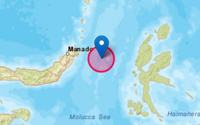Gempa bumi Magnitudo 5,6 mengguncang Bitung, Sulawesi Utara. (BMKG)