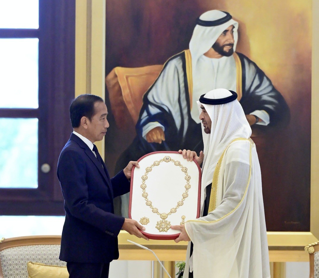 Jokowi Dapat Penghargaan Sipil Tertinggi dari Presiden MBZ (FOTO:Dok Ist)