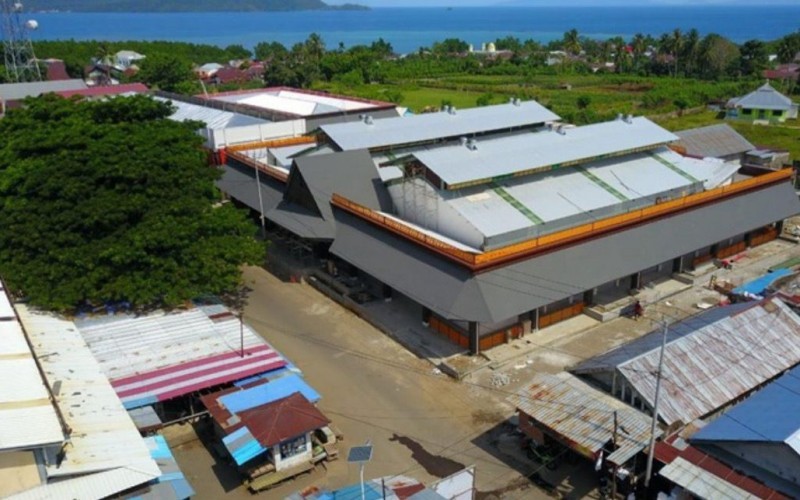 Kementerian PUPR menggelontorkan anggaran Rp49 miliar untuk membangun ulang pasar rakyat Jailolo. (PUPR)
