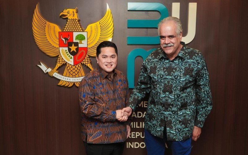 Erick Thohir Temui Bos Maskapai India IndiGo, Singgung Garuda (GIAA). (Foto: IG/@erickthohir)