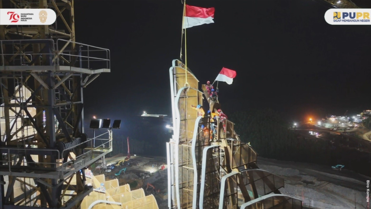Proyek Istana Presiden di IKN Gelar Topping Off, Begini Penampakannya. (Foto KemenPUPR)