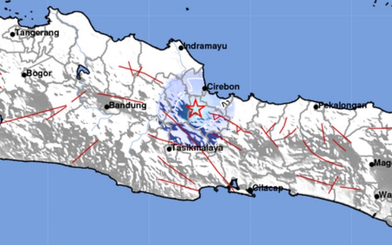Gempa bumi dengan kekuatan Magnitudo 3,9 mengguncang Kuningan, Jawa Barat. (BMKG)