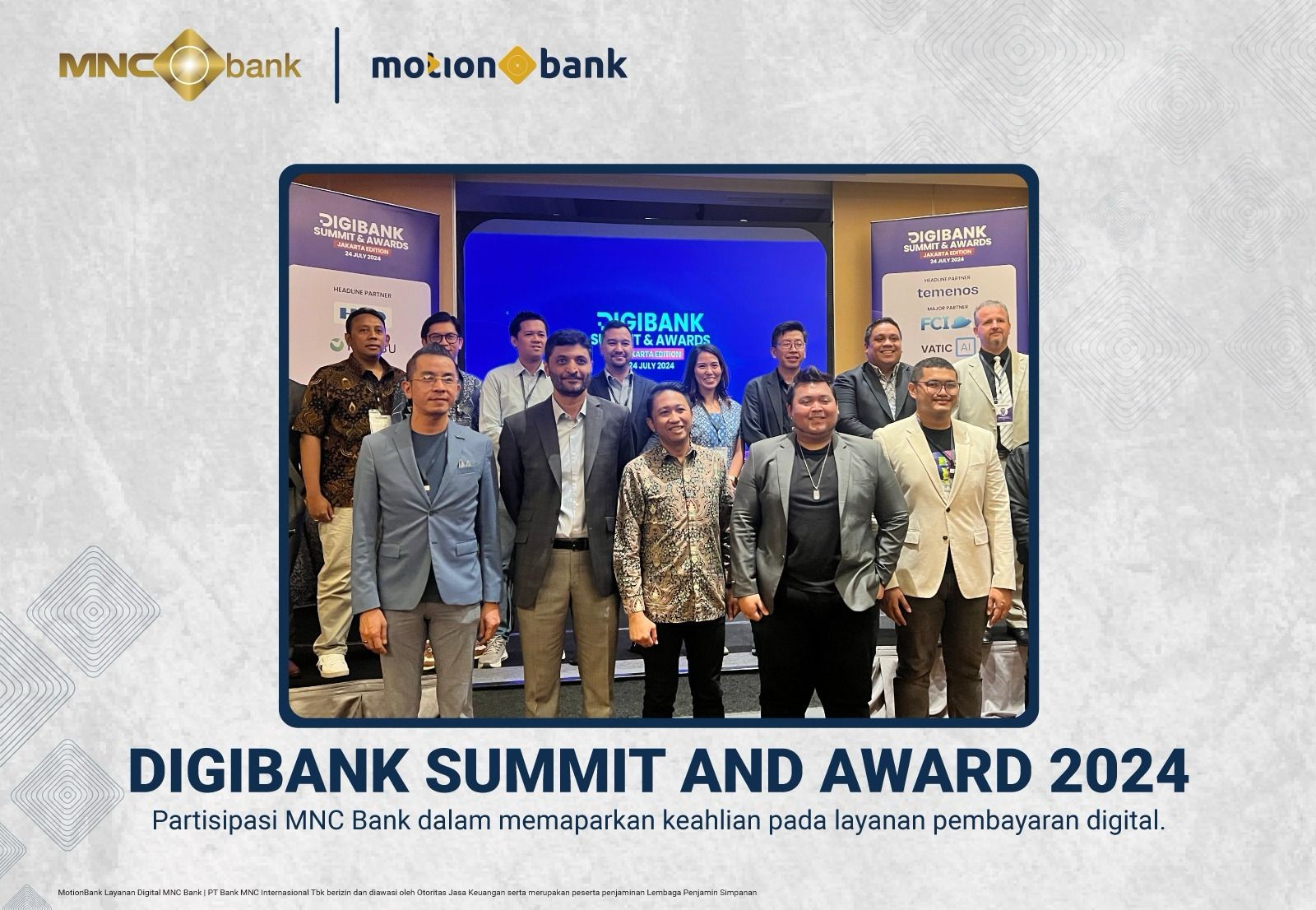 Digibank Summit & Award 2024: MNC Bank Memaparkan Keahliannya pada Layanan Pembayaran Digital. (Foto: MNC Media)