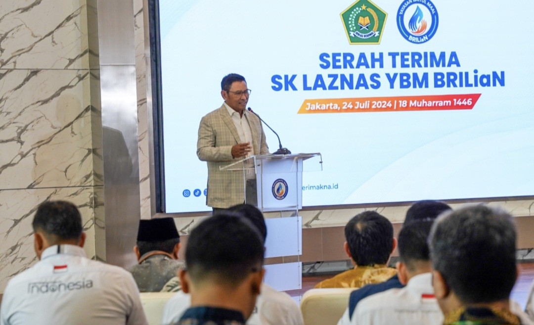 Kemenag Serahkan Izin Operasional Lembaga Amil Zakat Skala Nasional kepada YBM BRILiaN (FOTO:Dok Ist)