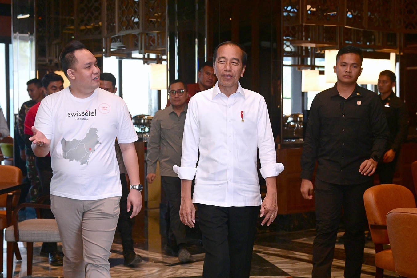Intip Momen Jokowi saat Tinjau Hotel Nusantara di IKN. (Foto Setpres)