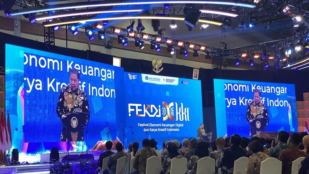Airlangga Sebut Ekonomi Digital RI Bisa Tembus USD600 Miliar di 2030. (Foto Anggie/MPI)