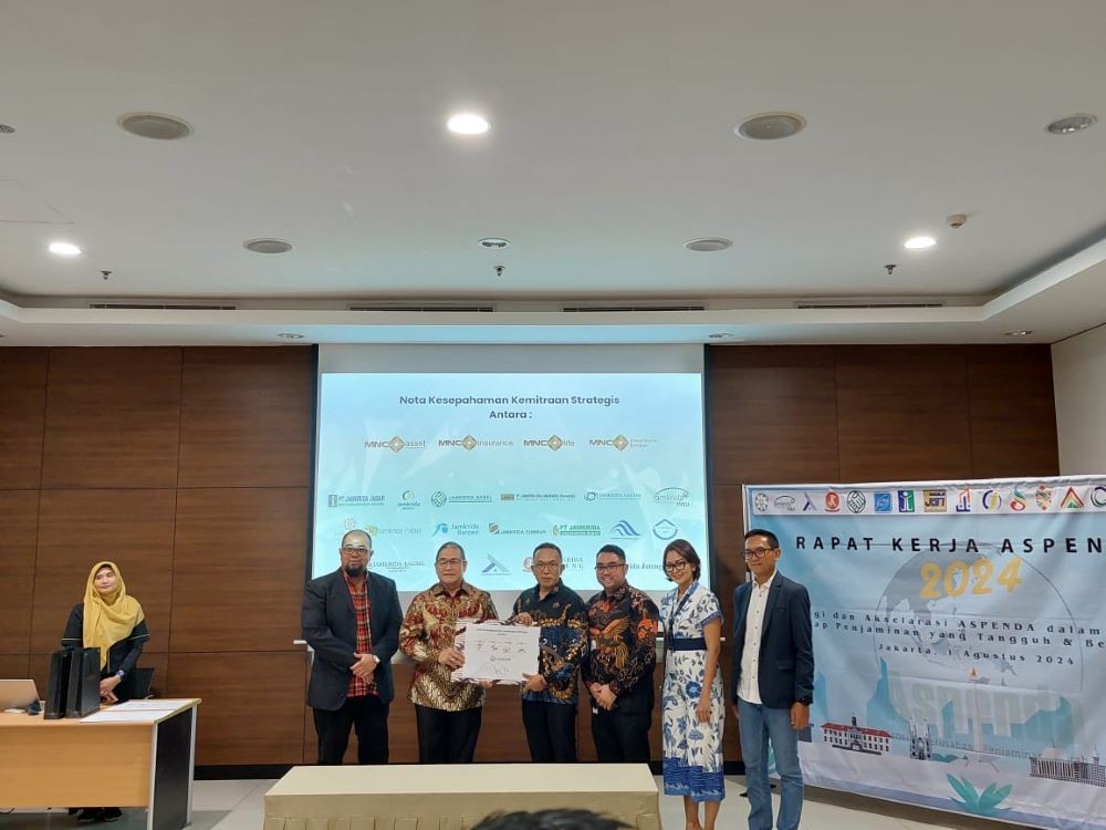 Empat Unit Bisnis MNC Kapital (BCAP) Teken MoU Kemitraan Strategis Bersama 18 Jamkrida. Foto: MNC Media.