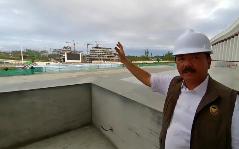 Menkopolhukam, Hadi Tjahjanto membeberkan progres pembangunan dan persiapan menjelang perayaan HUT ke-79 RI. (MPI)