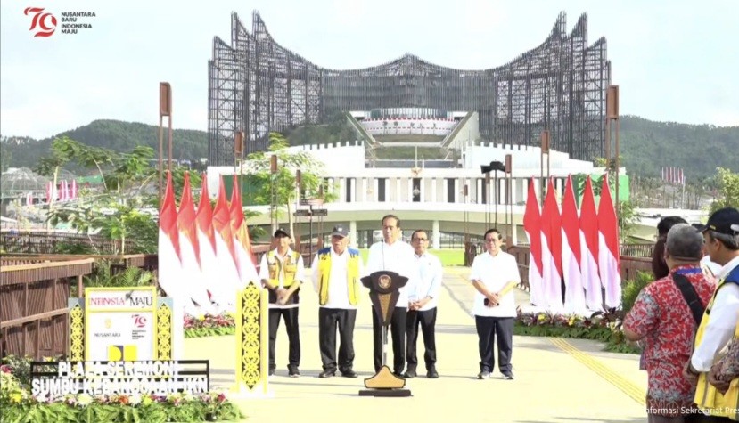 Jokowi Resmikan Plaza Seremoni Sumbu Kebangsaan di IKN Hari Ini (FOTO:Dok Setpres)