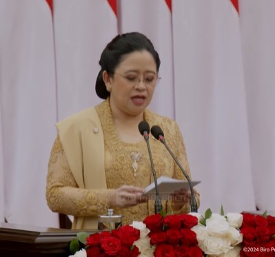 Ketua DPR Sebut Ketidakpastian Global Buat APBN Alami Koreksi. (Foto: Tangkapan Layar Youtube Sekretariat Presiden)