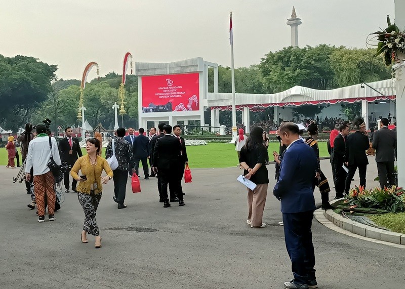 Tamu Undangan Mulai Berdatangan ke Istana Jelang Upacara HUT RI (foto binti mpi)