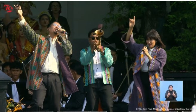 Maliq and D'essentials hingga HIVI Meriahkan HUT Ke-79 RI di Istana Merdeka Jakarta. (Foto: MNC Media)