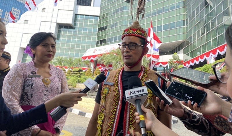 79 Tahun RI Merdeka, Sandiaga: Masih Banyak PR yang Harus Diperbaiki (foto wiwie)