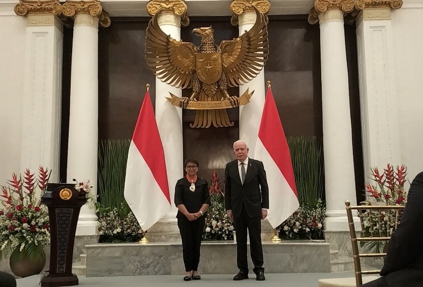 Pemerintah Palestina Beri Penghargaan Medali Tanda Jasa untuk Menlu Retno (FOTO:Dok Ist)