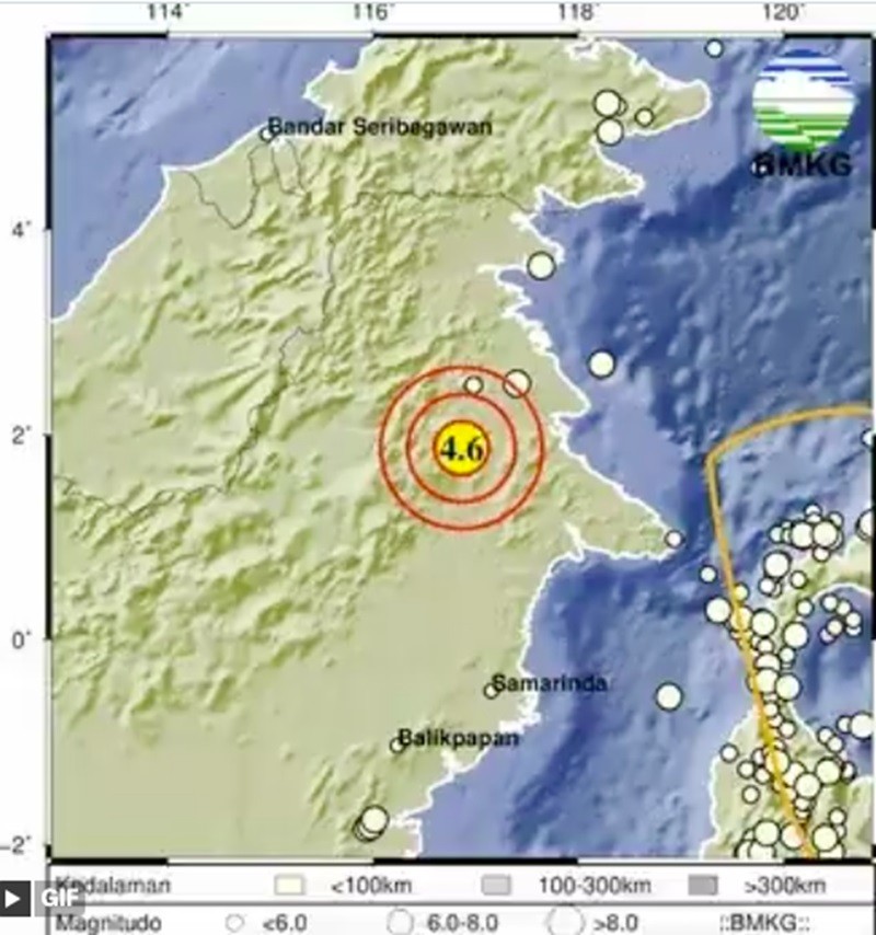 Gempa M 4,6 Guncang Berau Kaltim Pagi Ini, Berpusat di Darat (foto ist)