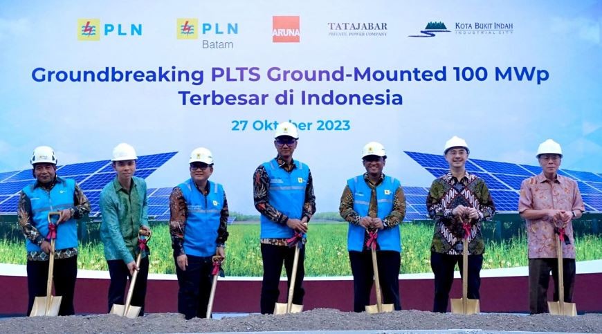 PLTS Ground-mounted Resmi beroperasi, Kawasan Industri Purwakarta Gunakan Listrik Hijau (Foto: MNC Media)