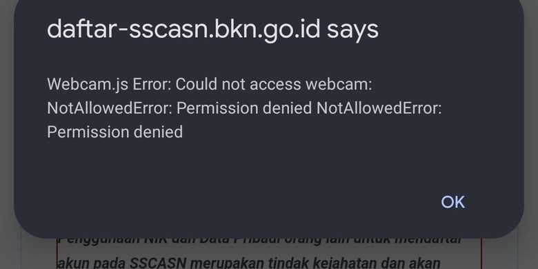 SSCASN Kamera Error, Ini Penyebab dan Cara Mengatasinya. (Foto: MNC Media)