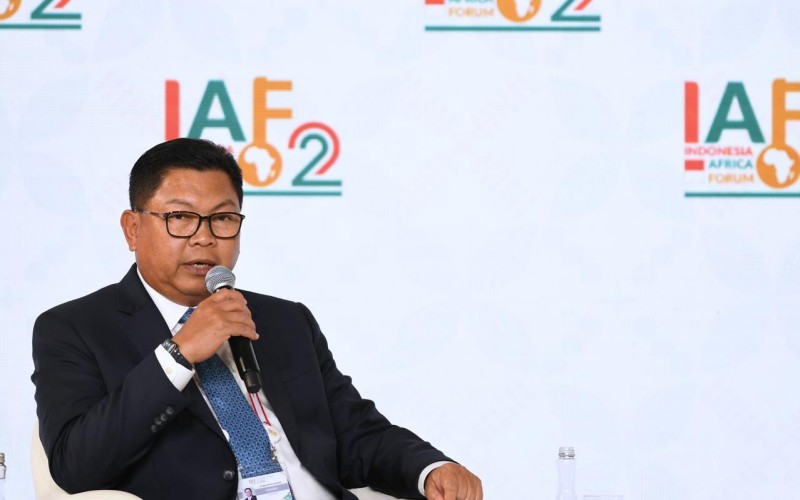 Direktur Utama Bank Mandiri Darmawan Junaidi di Indonesia-Africa Forum (IAF) 2024. (Bank Mandiri)