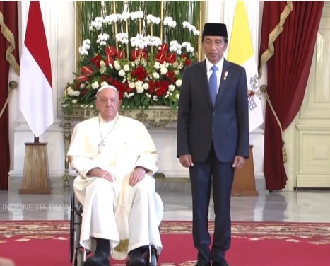 Jokowi Apresiasi Vatikan yang Terus Serukan Perdamaian di Palestina. (Foto: Tangkapan Layar Youtube Sekretariat Presiden)