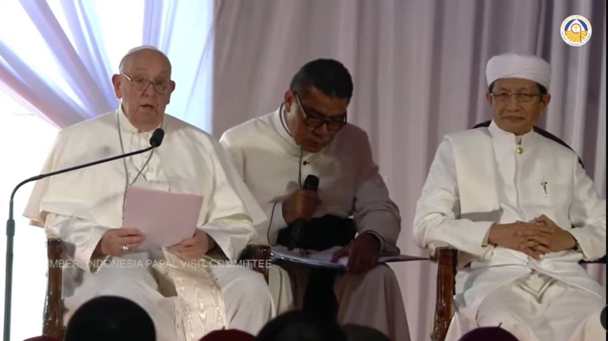 Paus Fransiskus: RI Punya Tambang Emas, Tapi Harta Berharga adalah Kerukunan. (Foto: Tangkapan Layar Youtube)