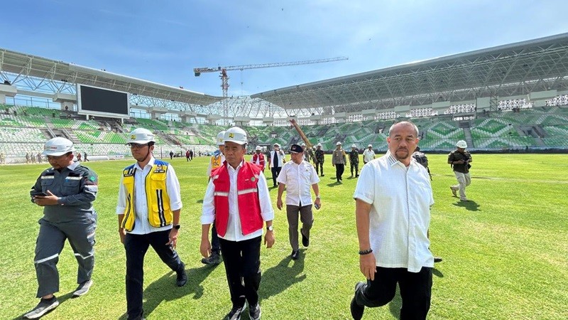 Muhadjir: Progres Pembangunan Stadion Utama PON XXI Sudah 94 Persen (foto ist)