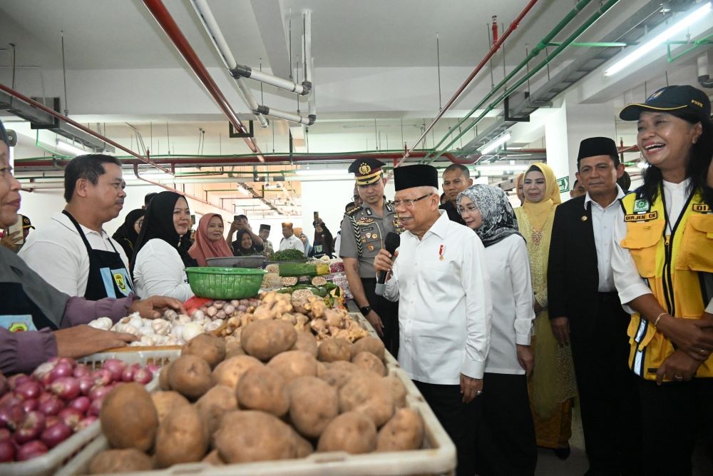 Habiskan Dana Rp79,8 Miliar, Pasar Encik Puan Perak di Tanjungpinang Diresmikan Wapres. Foto: MNC Media.
