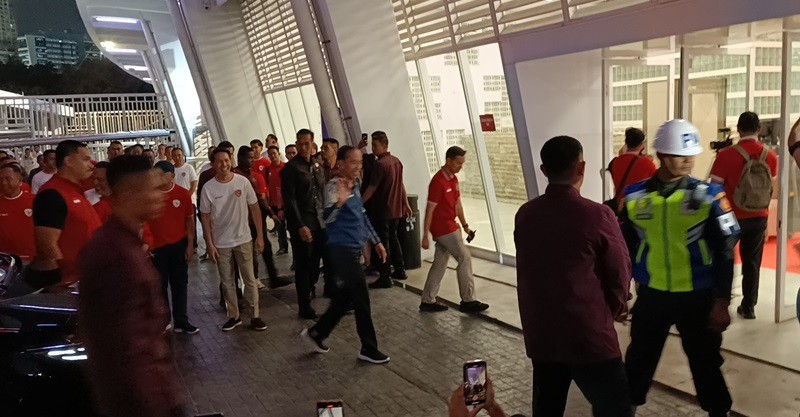 Jokowi Tiba di Stadion Utama GBK, Nonton Langsung Timnas vs Australia (foto raka)