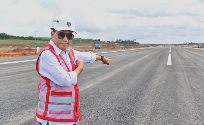 Menhub Budi Karya Sumadi mengungkapkan kondisi progres penggunaan bandara di Ibu Kota Nusantara atau  IKN, Kalimantan Timur. (Kemenhub)