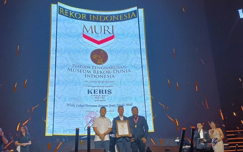 Keris Single Malt meraih menyabet penghargaan dari Museum Rekor Indonesia atau MURI. (Keris)