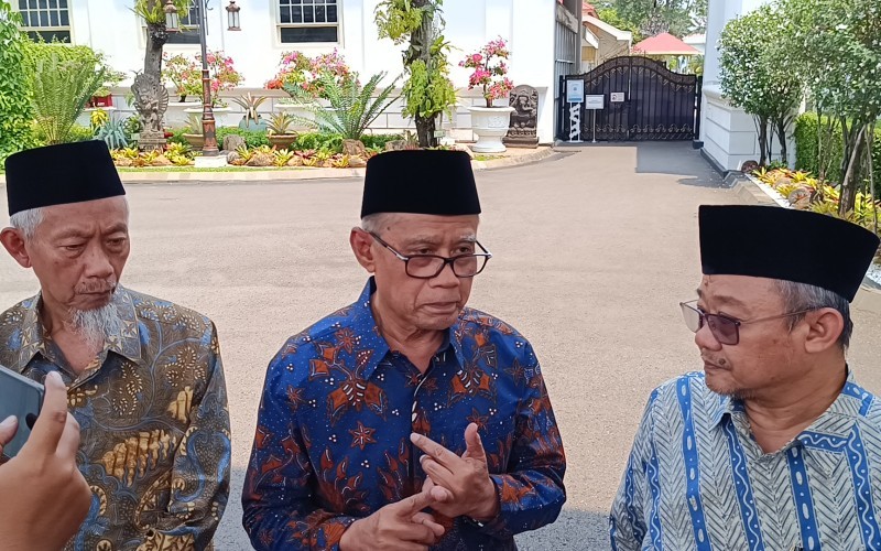 Pimpinan PP Muhammadiyah menghadap Presiden Jokowi di Istana Kepresidenan. (Raka Dwi Novianto/MPI)
