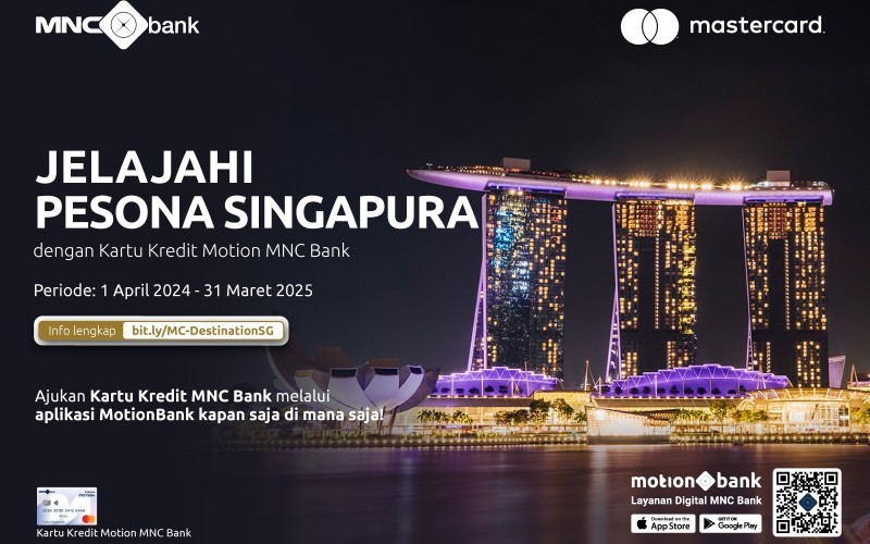 MNC Bank bekerja sama dengan berbagai merchant pilihan terbaik di Singapura untuk memanjakan pemegang Kartu Kredit Motion MNC Bank berlogo Mastercard.