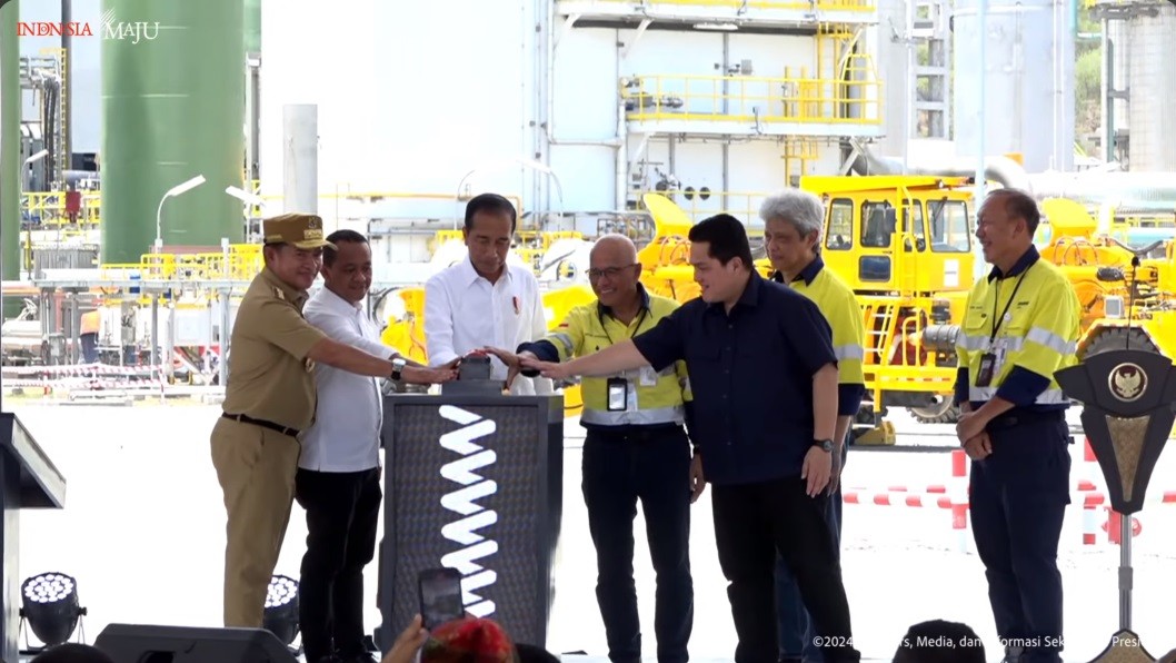 Jokowi Resmikan Smelter Amman Mineral (AMMN) di NTB Senilai Rp21 Triliun. (Foto Tangkapan Layar YouTube)