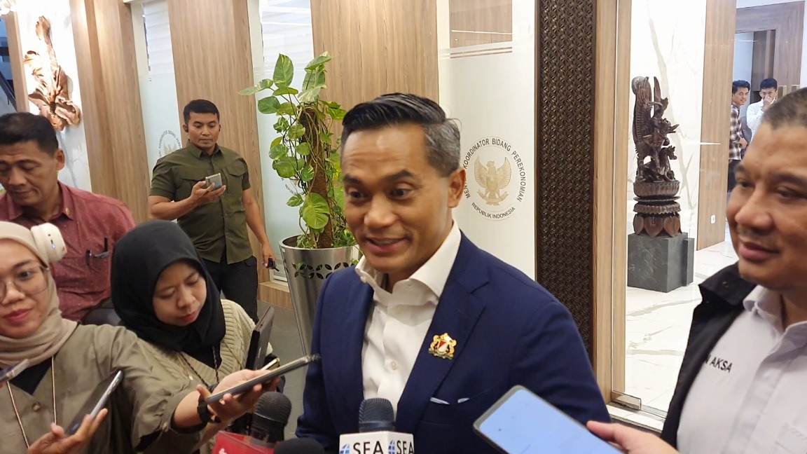 Bertemu Anindya Bakrie, Airlangga Beri Wejangan Ini untuk Kadin. Foto: MNC Media.