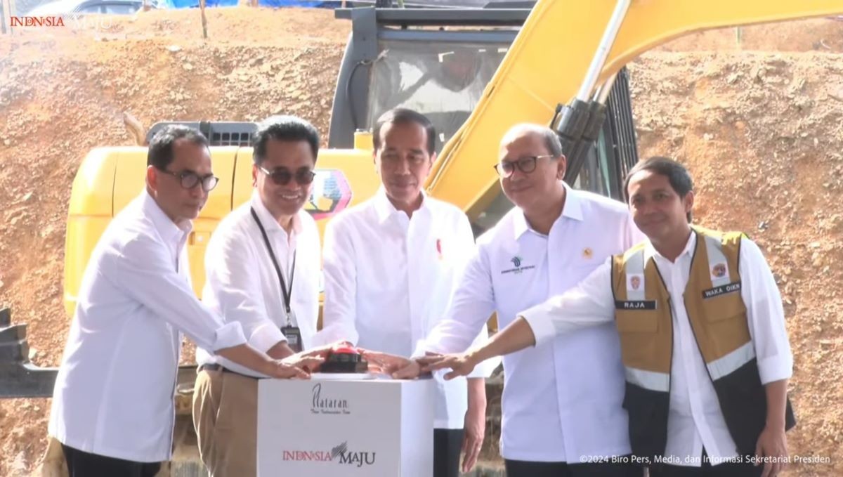 Jokowi Groundbreaking Teras Hutan di IKN, Rampung dalam Satu Tahun. (Foto: Youtube Sekretariat Presiden)