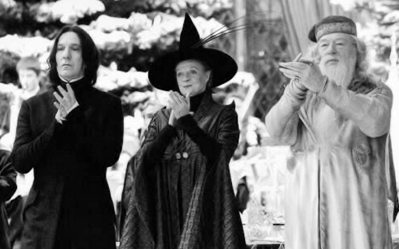 Maggie saat perankan Profesor McGonagall di Film Harry Potter (X)