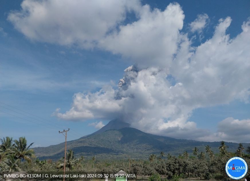 Gunung Lewotobi Laki-Laki Erupsi Lagi, Dilarang Beraktivitas Radius 3 Km