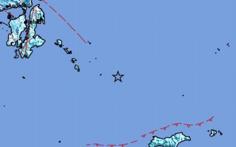 Gempa bumi berkekuatan Magnitudo 6,2 mengguncang Wakatobi, Sulawesi Tenggara. (BMKG)