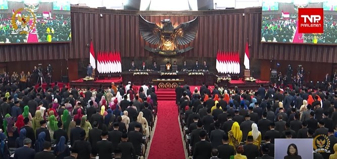 723 Anggota MPR RI Periode 2024-2029 Resmi Dilantik. (Foto: Youtube DPR RI)