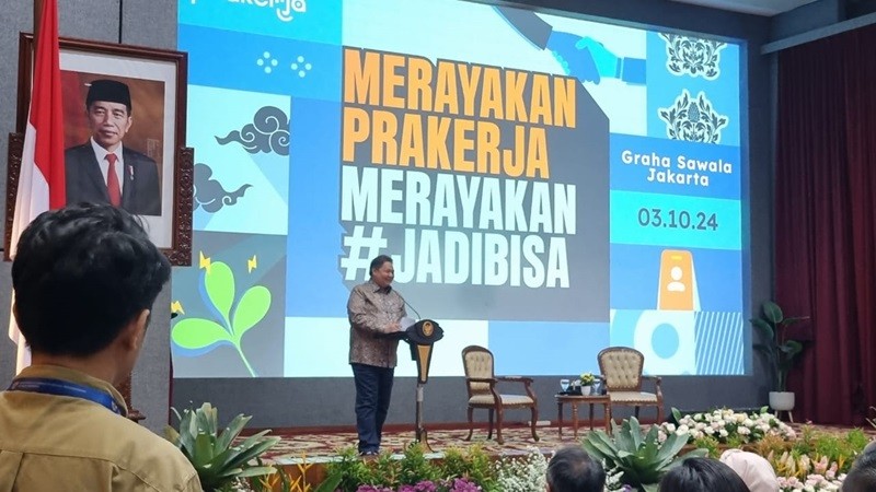 Airlangga Sebut Program Kartu Prakerja Ditiru Kamboja hingga Maroko (foto atikah)