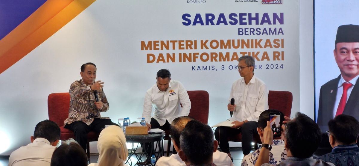 Menkominfo: Enam Tahun Lagi Indonesia Bisa Ruap Rp4.724,5 Triliun dari Ekonomi Digital. (Foto: Suparjo/MNC Media)