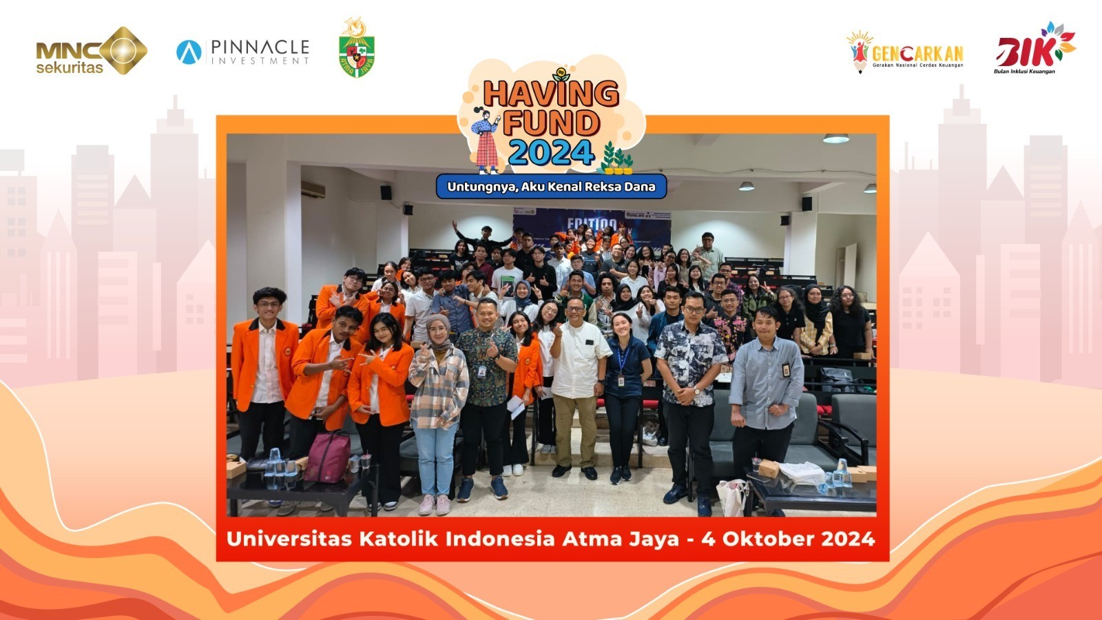 MNC Sekuritas mengambil bagian dalam mengedukasi investasi reksa dana bagi generasi muda di kampus Unika Atma Jaya. (Foto: Istimewa)