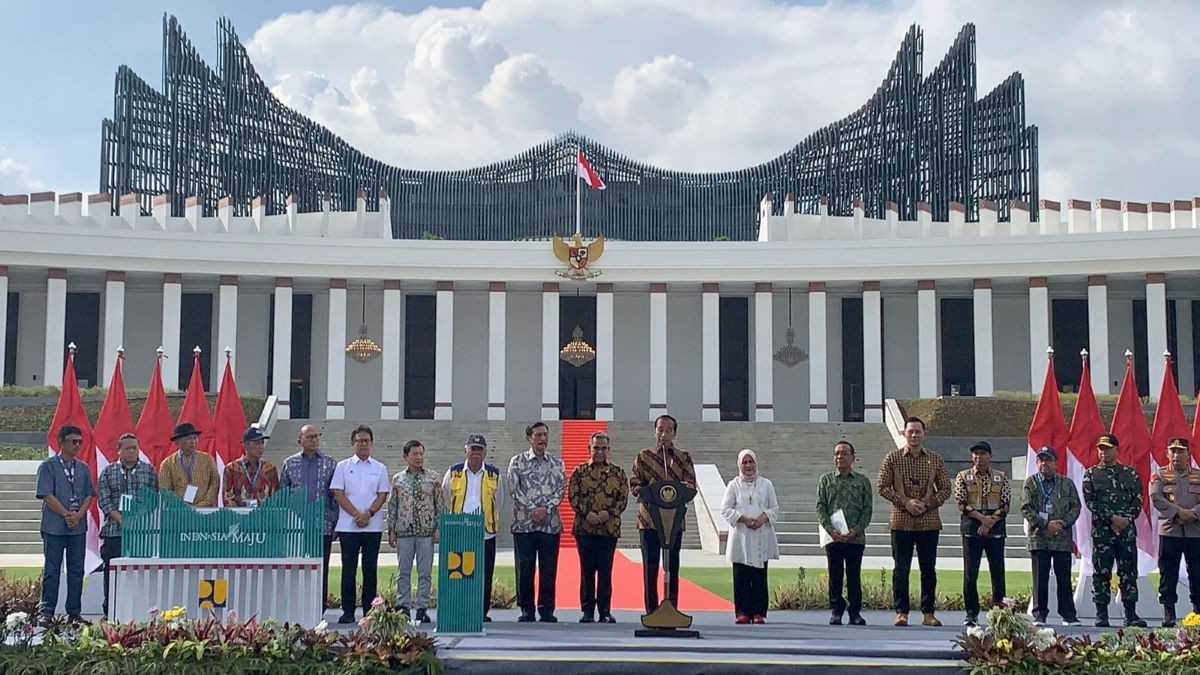 Jokowi Resmikan Istana Negara IKN, Istana Garuda Diresmikan Prabowo. (Foto: Binti/MNC Media)