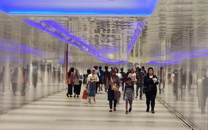 Hasil revitalisasi stasiun Jurangmangu, Tangerang Selatan, Banten (Iqbal Dwi Purnama/MPI)
